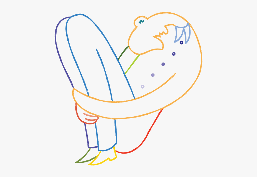 Psalm 25 Lgbtq Psalm Color Pray Sad Sit People Human - Cartoon, Transparent Clipart