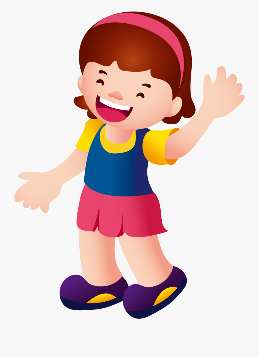Cartoon Children"s Song Illustration - Children Girl Cartoon, Transparent Clipart