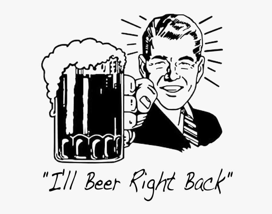 Vector Retro Beer Guy, Transparent Clipart