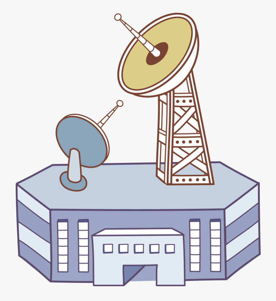 Satellite Clipart Tv Station , Png Download - Free Clip Art Television Station, Transparent Clipart