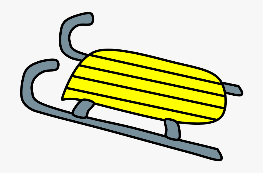 Sled, Yellow - Sled, Transparent Clipart