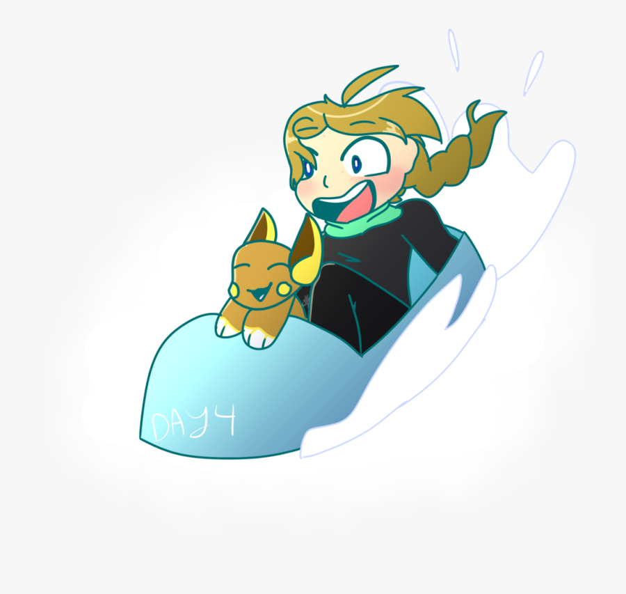 Day 4- Sledding - Cartoon, Transparent Clipart