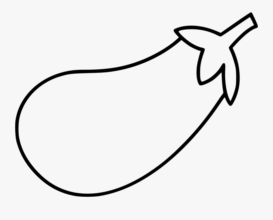 Clip Art Line Drawing Png - Eggplant Clipart Black And White, Transparent Clipart