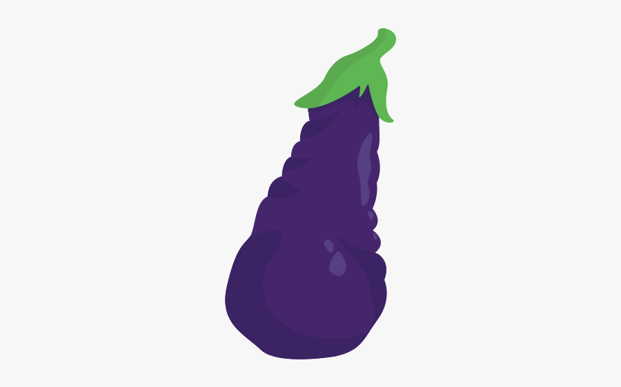 Veiny Eggplant Emoji Transparent, Transparent Clipart