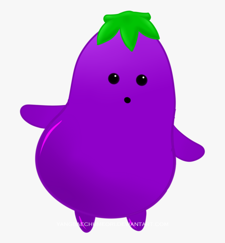 Eggplant By Yangbaechumeori Eggplant By Yangbaechumeori - Cartoon, Transparent Clipart