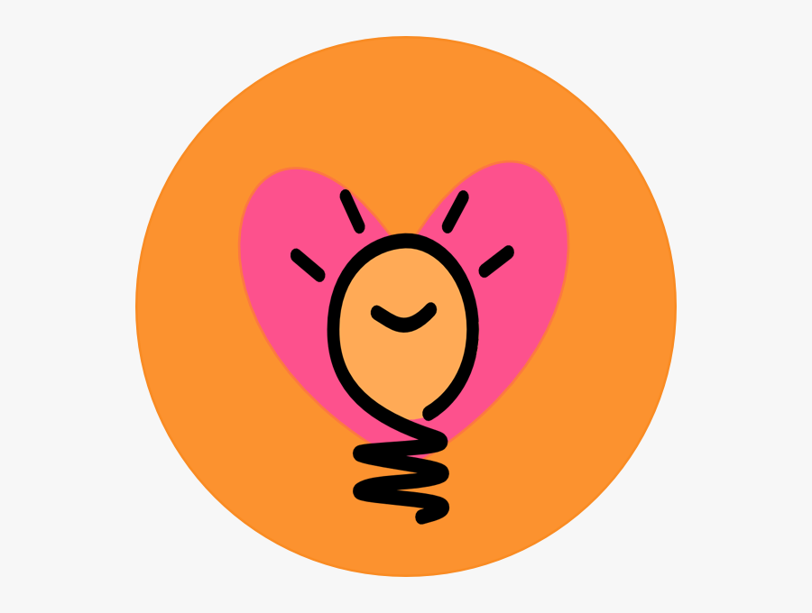 Heart In Circle Orange Hi Copy, Transparent Clipart