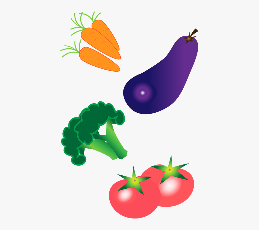 Vegetables, Eggplant, Carrot, Tomatoes, Vector Isolated - Gambar Sayur Sayuran Animasi, Transparent Clipart