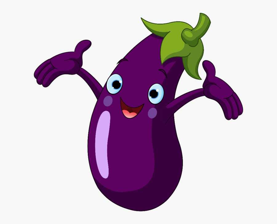 Eggplant Cartoon, Transparent Clipart