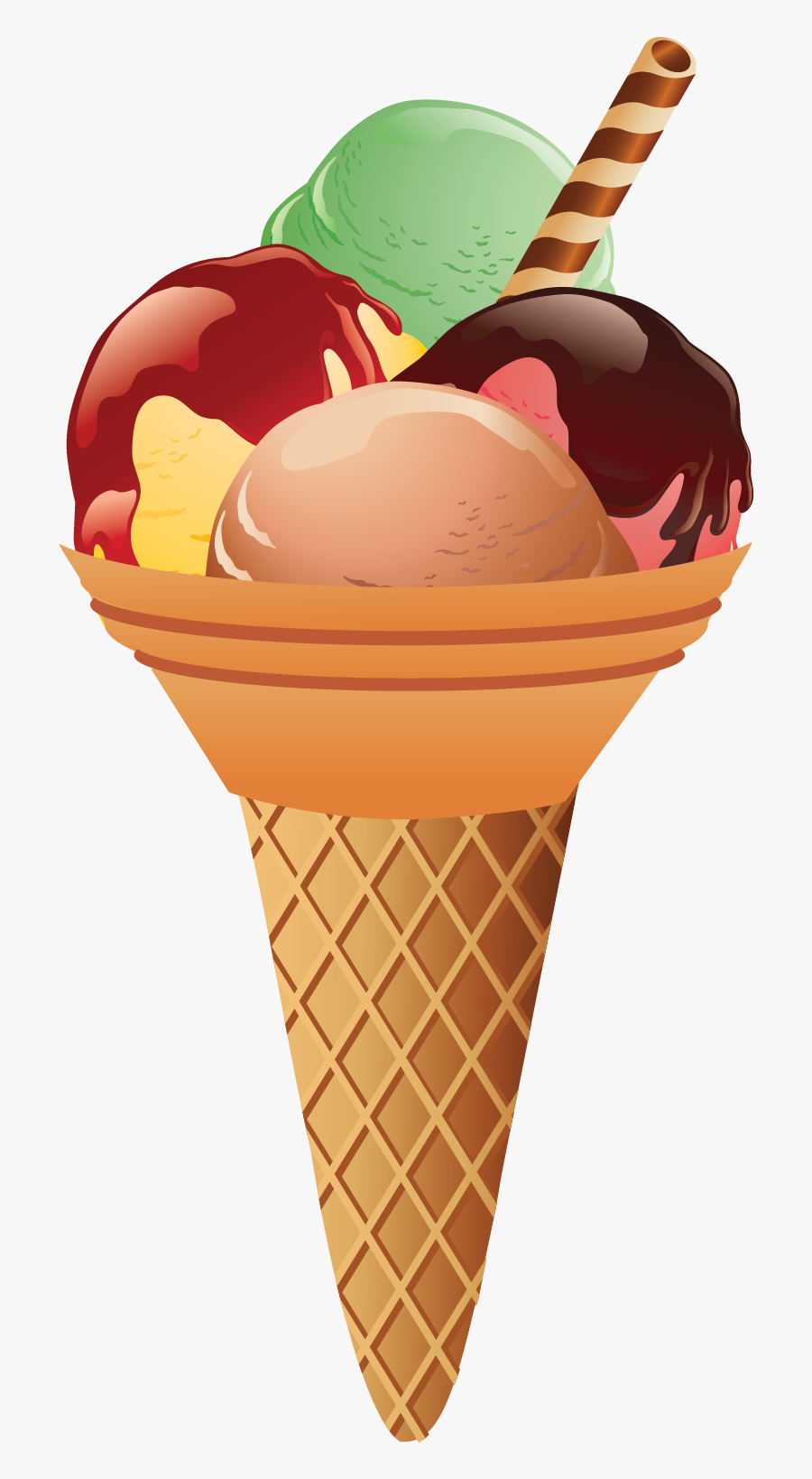Ice Cream Sundae Transparent Background, Transparent Clipart