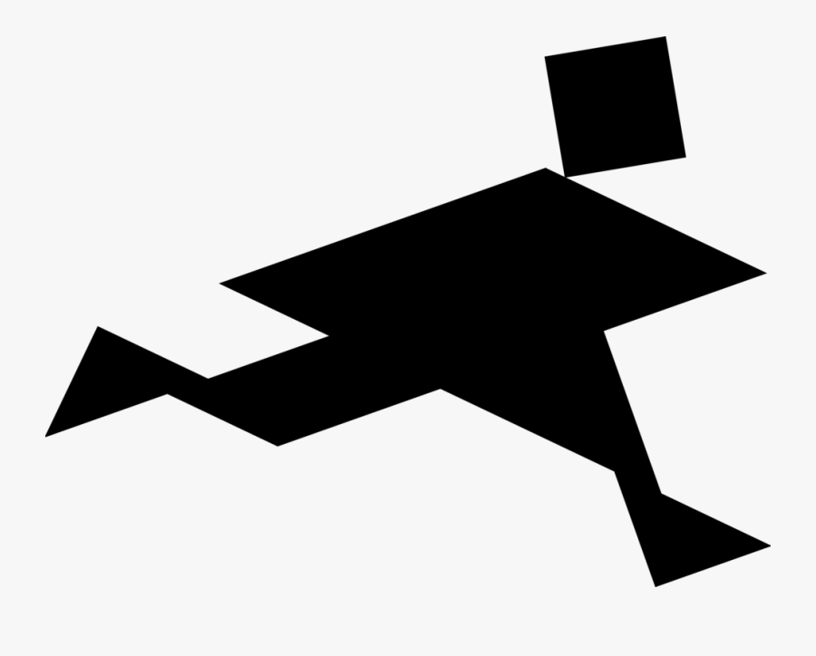 Corredor En Tangram, Transparent Clipart