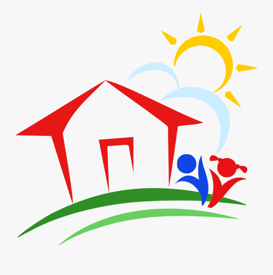 Childcare House Logo, Transparent Clipart