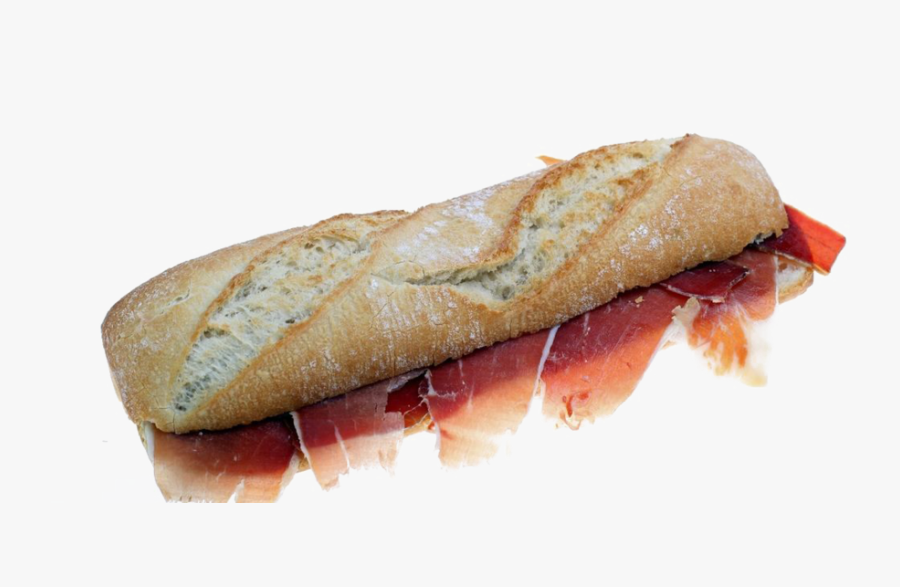 Bocadillo De Jamon Clipart Baguette Bocadillo Ham - Bocadillo, Transparent Clipart
