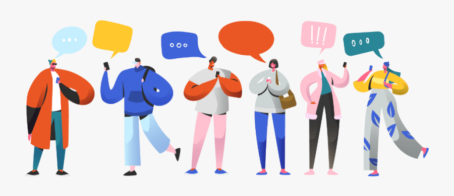 People Chatting, Transparent Clipart