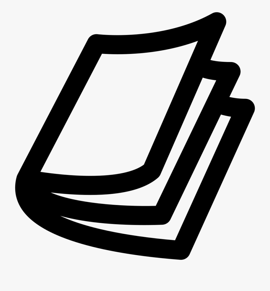 Magazine Icon Black Png, Transparent Clipart