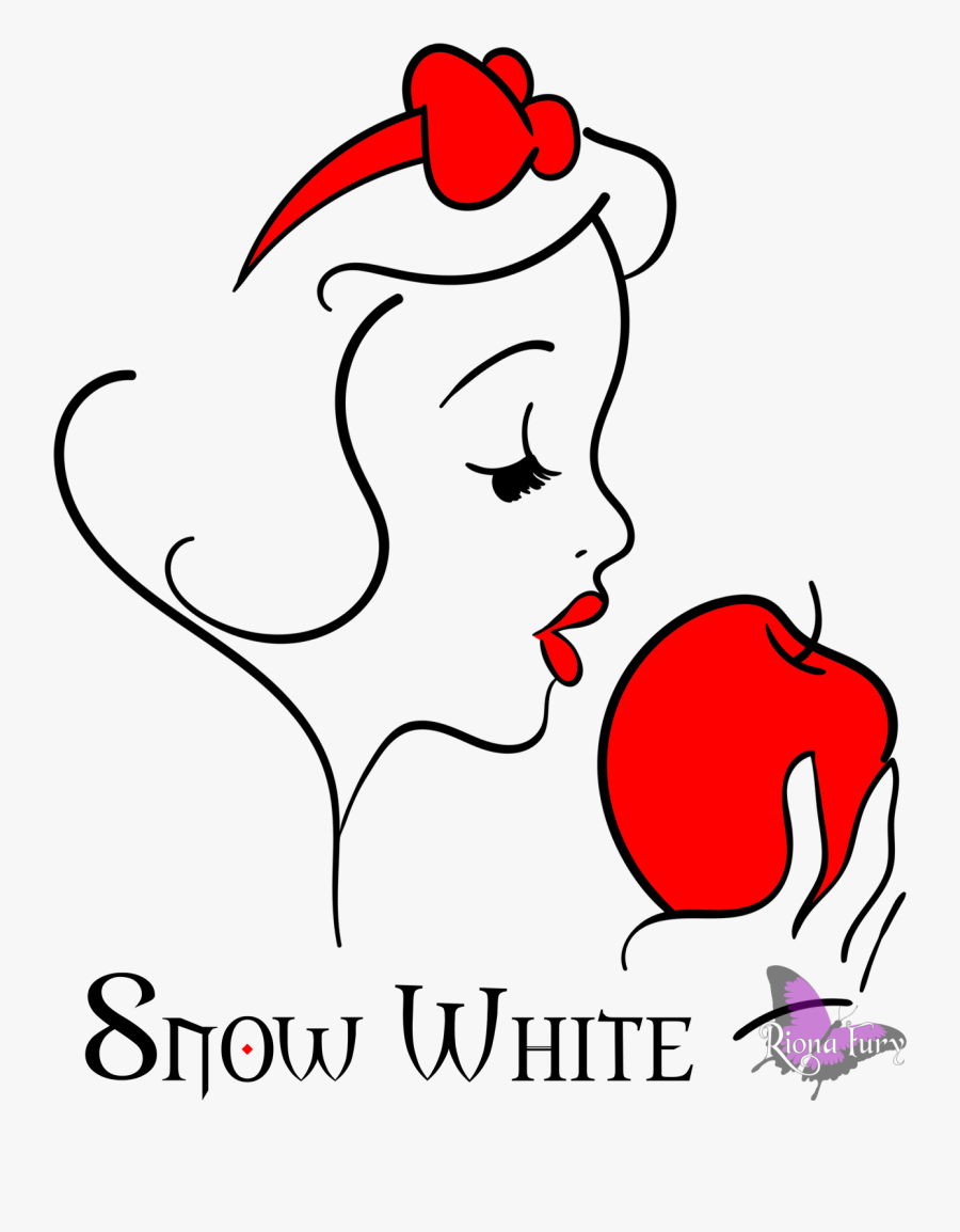 Snow White Apple By Rionafury - Snow White Apple Silhouette, Transparent Clipart