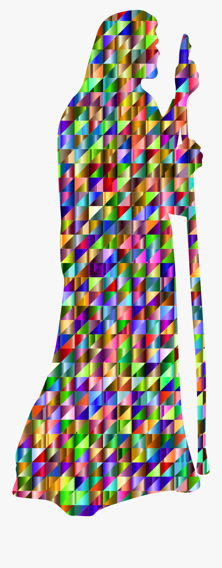 Chromatic Triangular Jesus The Shepherd Clip Arts - Pattern, Transparent Clipart