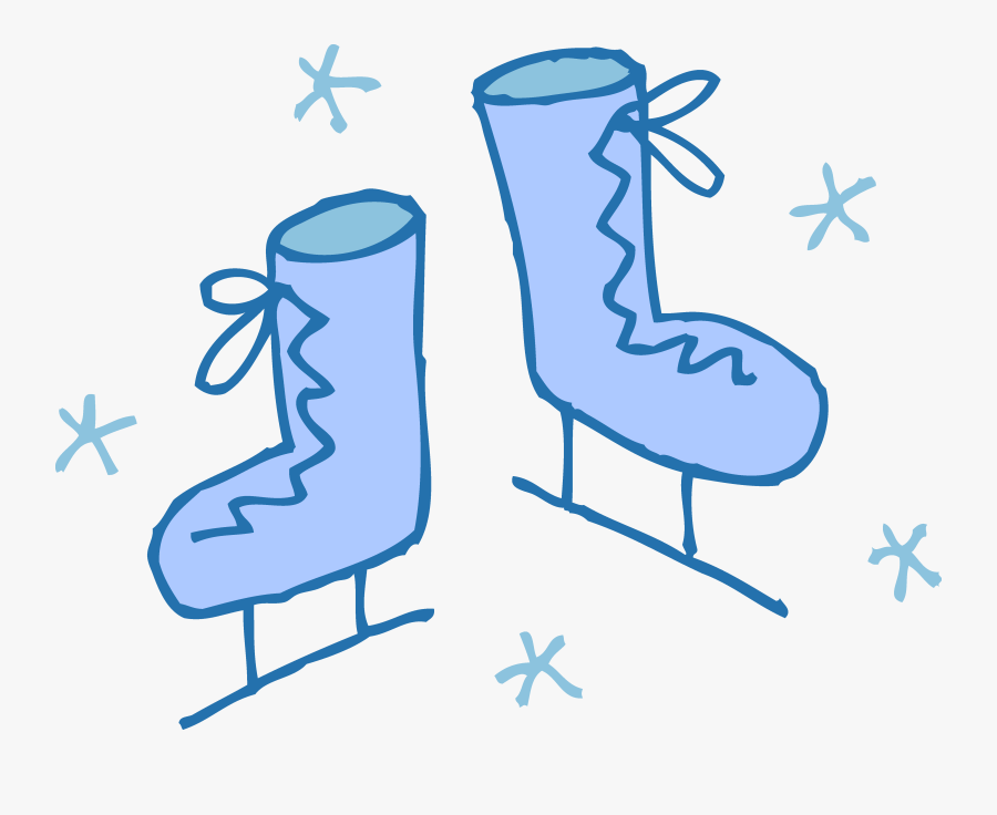 46 Ice Skating Border Clip Art - Cartoon Ice Skates, Transparent Clipart