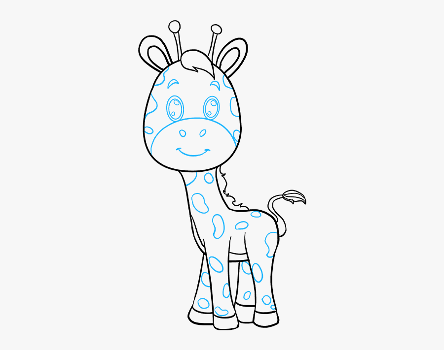 How To Draw Baby Giraffe - Drawings Of Baby Giraffes, Transparent Clipart