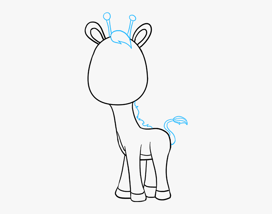 How To Draw Baby Giraffe - Drawings Of Baby Giraffes, Transparent Clipart