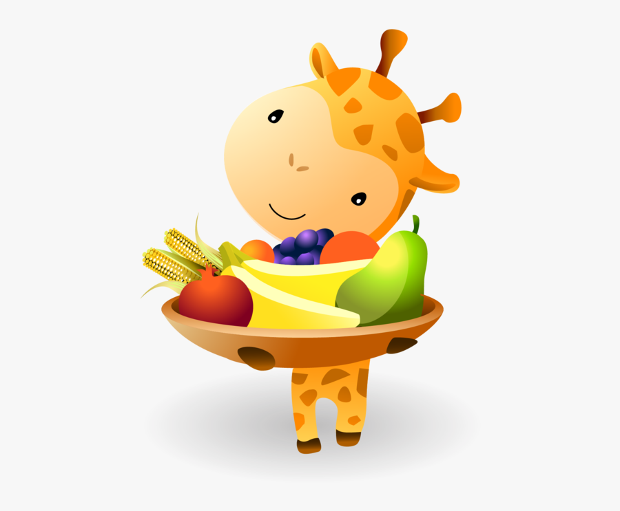 Kwanzaa Baby Giraffe Holding A Mazao - Kwanzaa Animals, Transparent Clipart