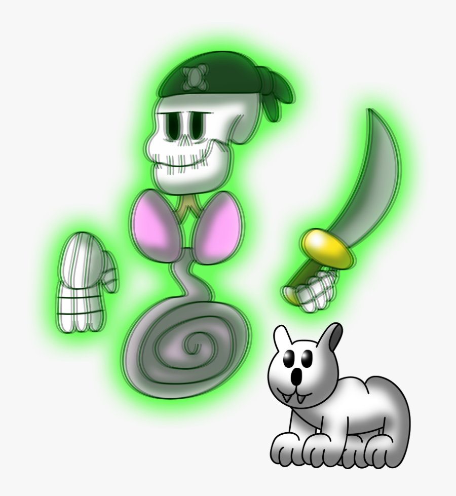 Stabby The Ghost Pirate And His Cub Sidekick, Paula, Transparent Clipart