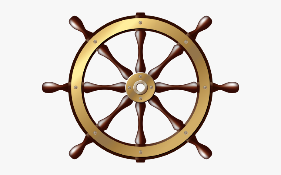 Transparent Steering Wheel Png - Ship Steering Wheel Transparent Background, Transparent Clipart