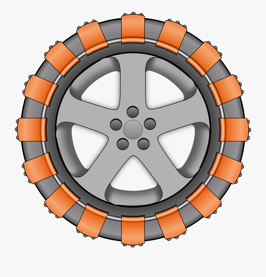 Wheel With Chain Clip Arts - Icon Pneumatici, Transparent Clipart