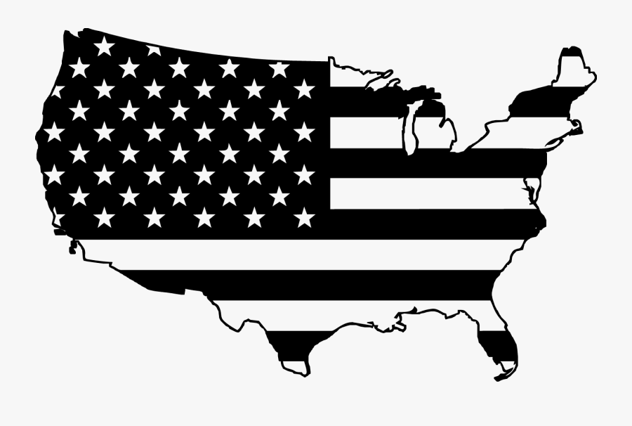 Transparent Trebuchet Clipart - United States Flag Map Silhouette, Transparent Clipart