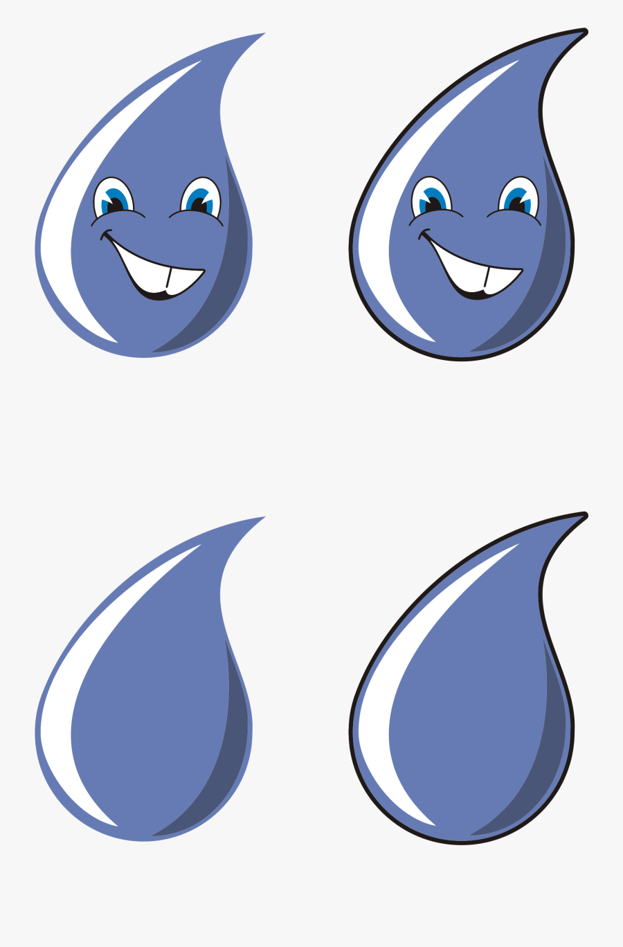 Anthropomorphic Water Drops Clip Arts - Water Eye Png, Transparent Clipart