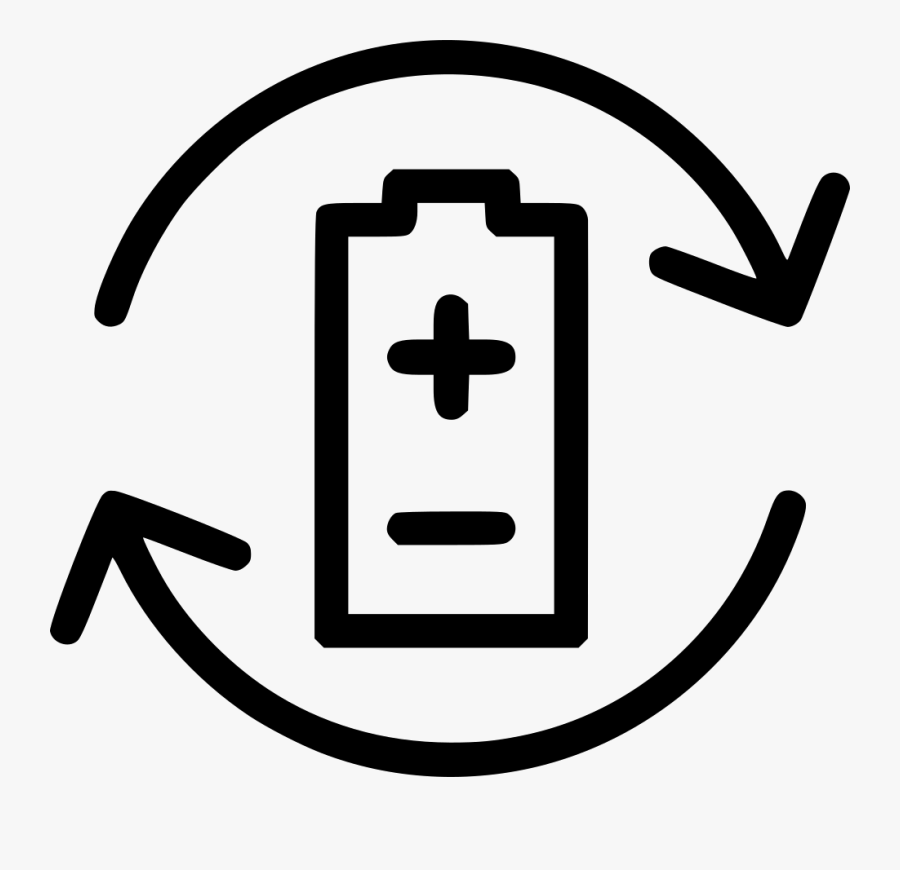 Rechargeable Batteries Recycling - Thin Rounded Arrow Png, Transparent Clipart