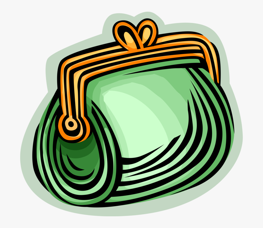 Vector Illustration Of Coin Change Purse Money Bag - Purse Clip Art, Transparent Clipart