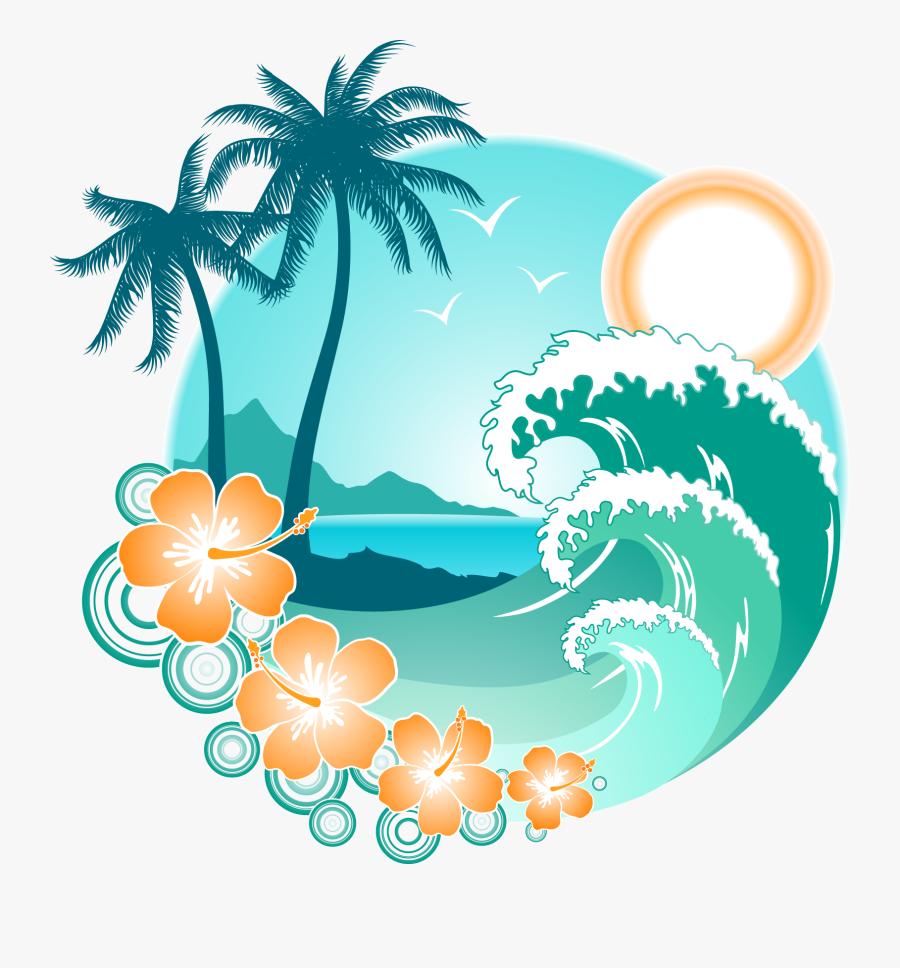 Clip Art Beach Wave Clip Art - Holidays Png, Transparent Clipart