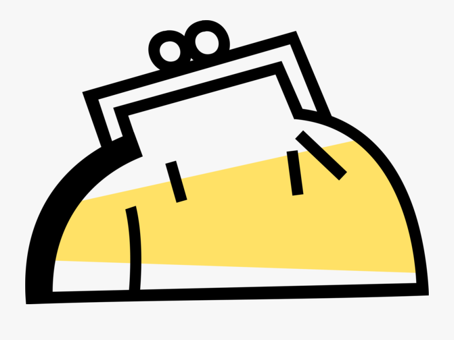 Vector Illustration Of Coin Change Purse Money Bag, Transparent Clipart