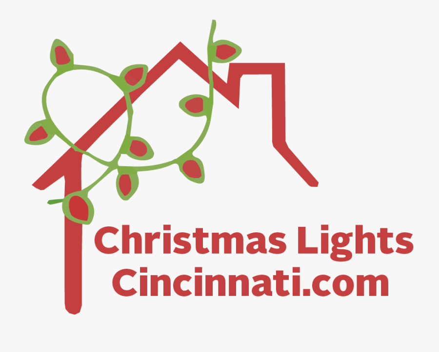 Christmas Lights Logo, Transparent Clipart