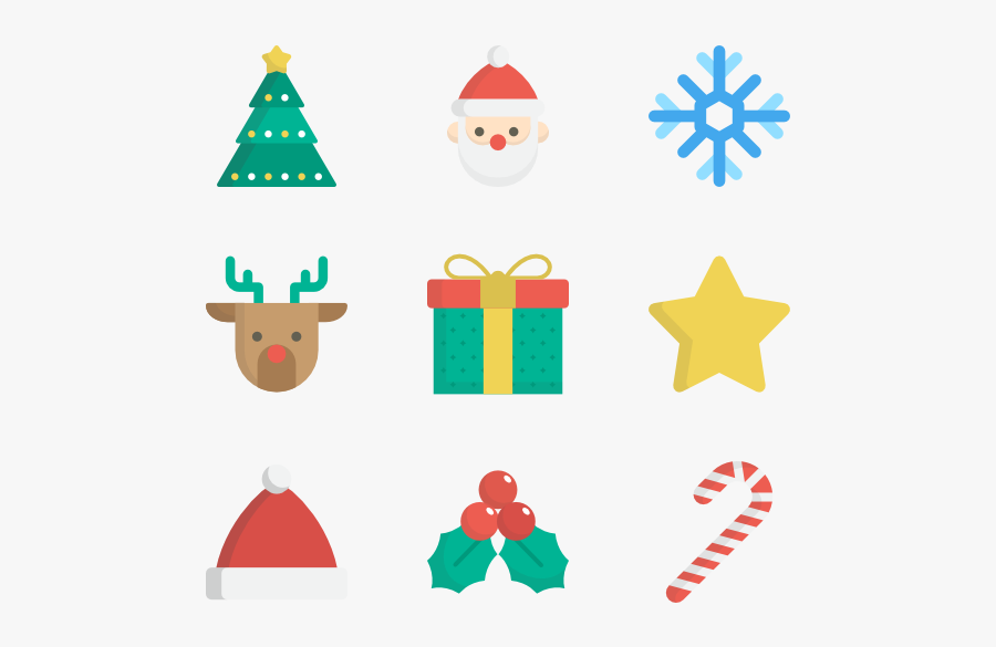 Christmas - Navidad Iconos, Transparent Clipart