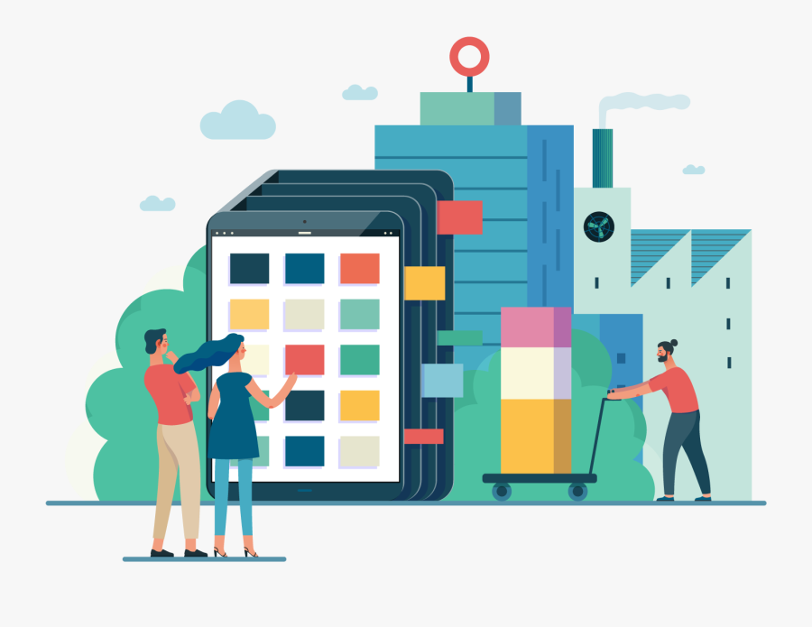 Choosing A Website Template Illustration, Transparent Clipart