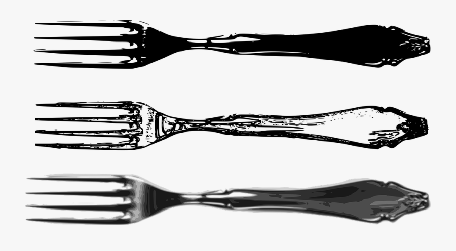 Fork, Table, Silverware - Illustration, Transparent Clipart