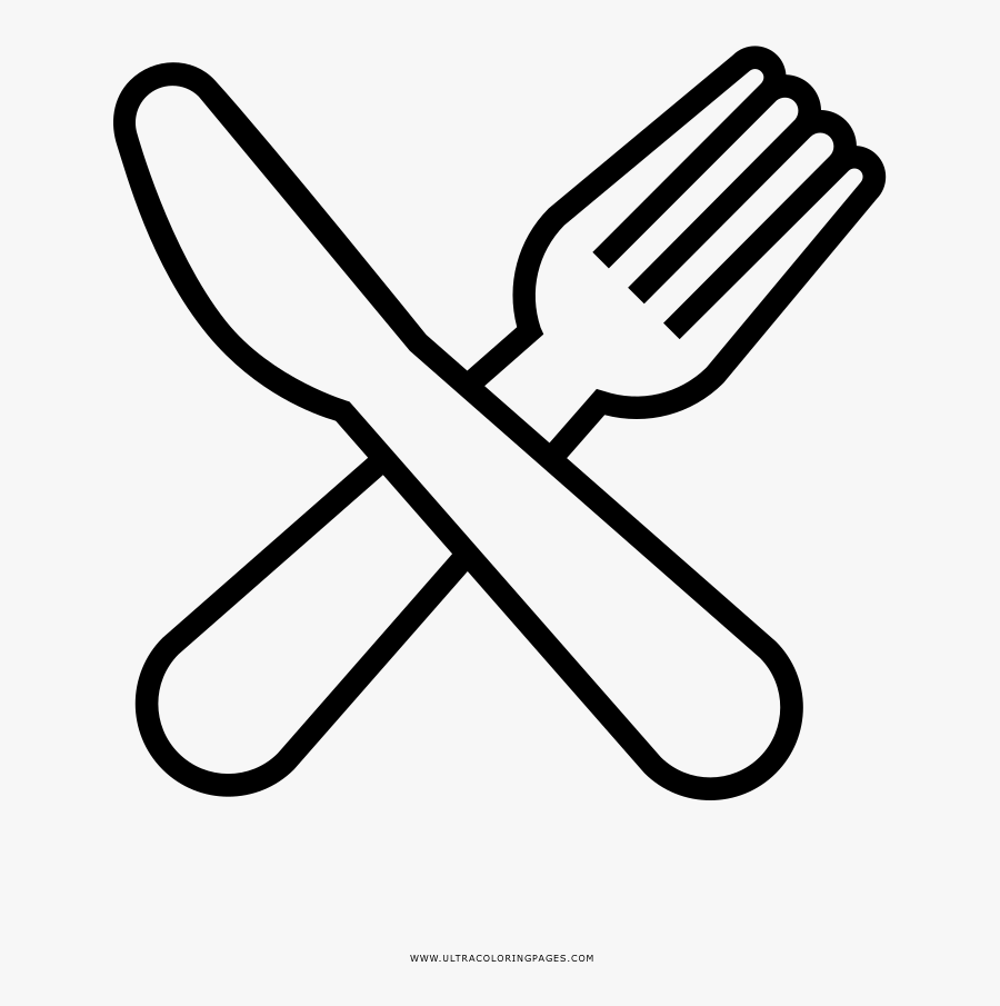 Silverware Coloring Page - Repairs Icon, Transparent Clipart