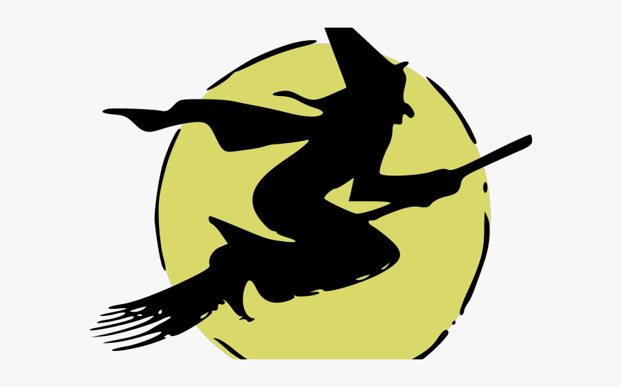 Witch Clipart Flying Witch - Witch On A Broom Clip Art, Transparent Clipart