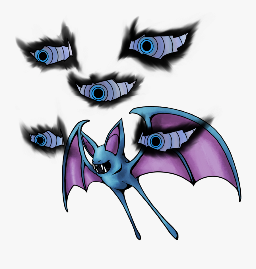 Zubat Used Mean Look Game Art Hq Pokemon Art Tribute - Zubat Used Mean Look, Transparent Clipart