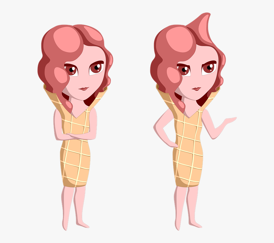 Angry, Anger, Confusion, Indignation, Ice Cream, Woman - Cartoon, Transparent Clipart