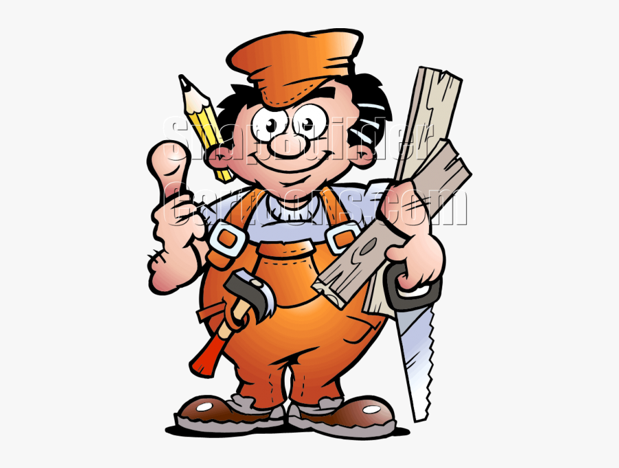 Handy Man With Tools - Carpenter Clip Art, Transparent Clipart
