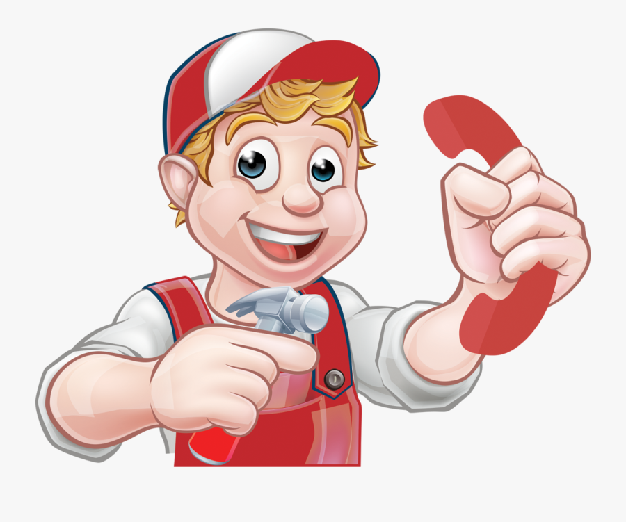 Cartoon Mechanic, Transparent Clipart