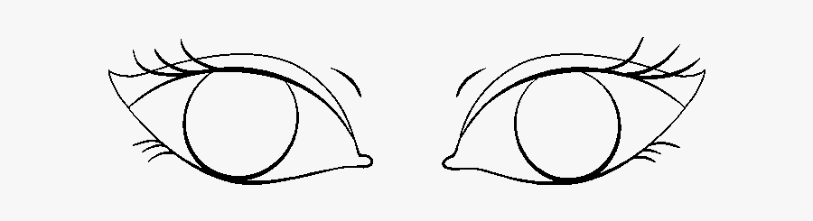 How To Draw Eyes - Two Eyes Drawing Easy, Transparent Clipart