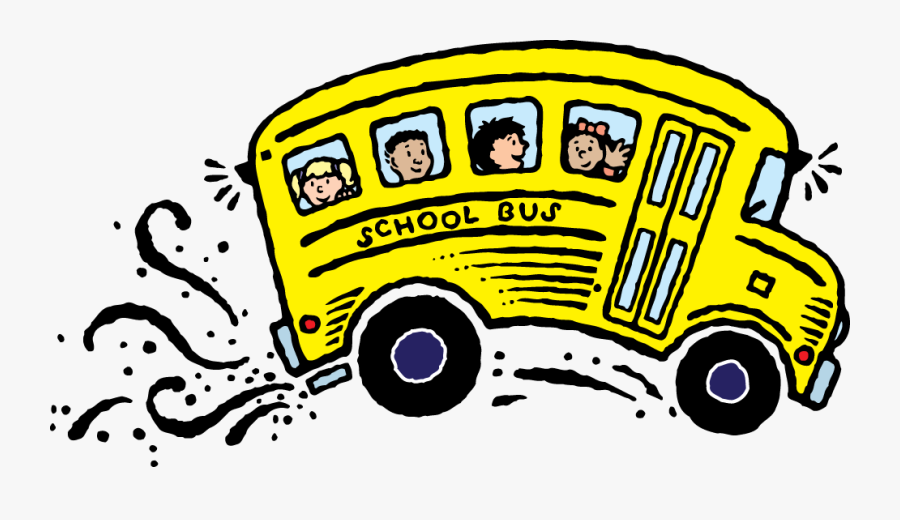 Black And White School Bus, Transparent Clipart