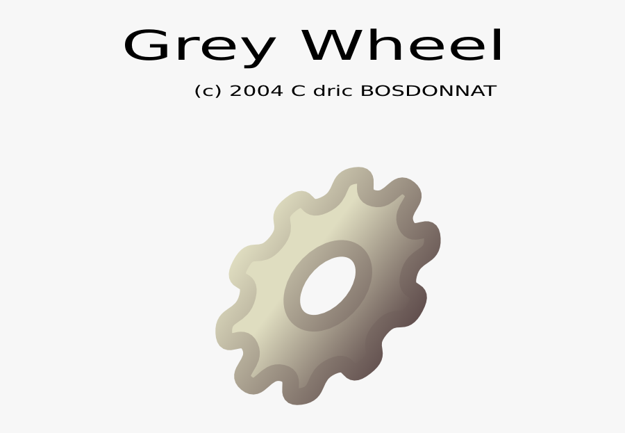 Free Vector Grey Wheel Clip Art - Gear, Transparent Clipart