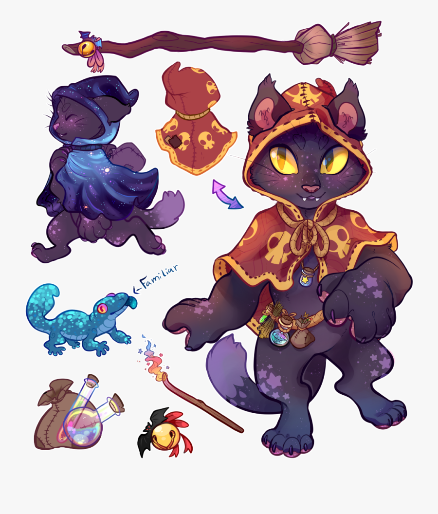 Witchy Halloween Cat Adopt Sold - Cartoon, Transparent Clipart