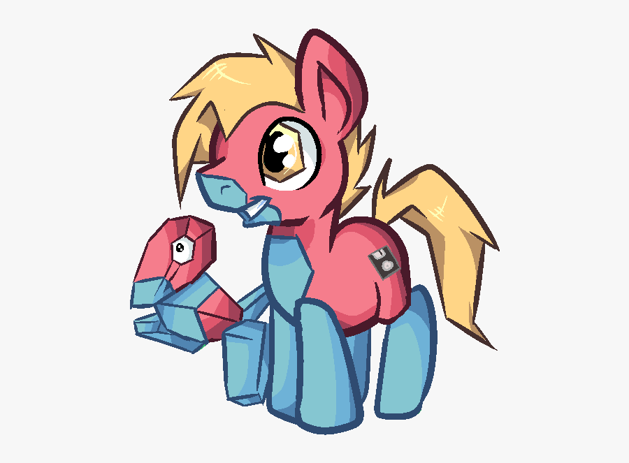 Paintsplatter, Pokémon, Ponified, Porygon, Safe - Pokemon Mixed With My Little Pony, Transparent Clipart