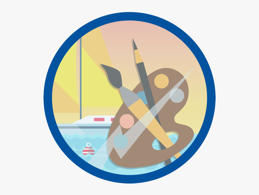 Marine Art - Circle, Transparent Clipart