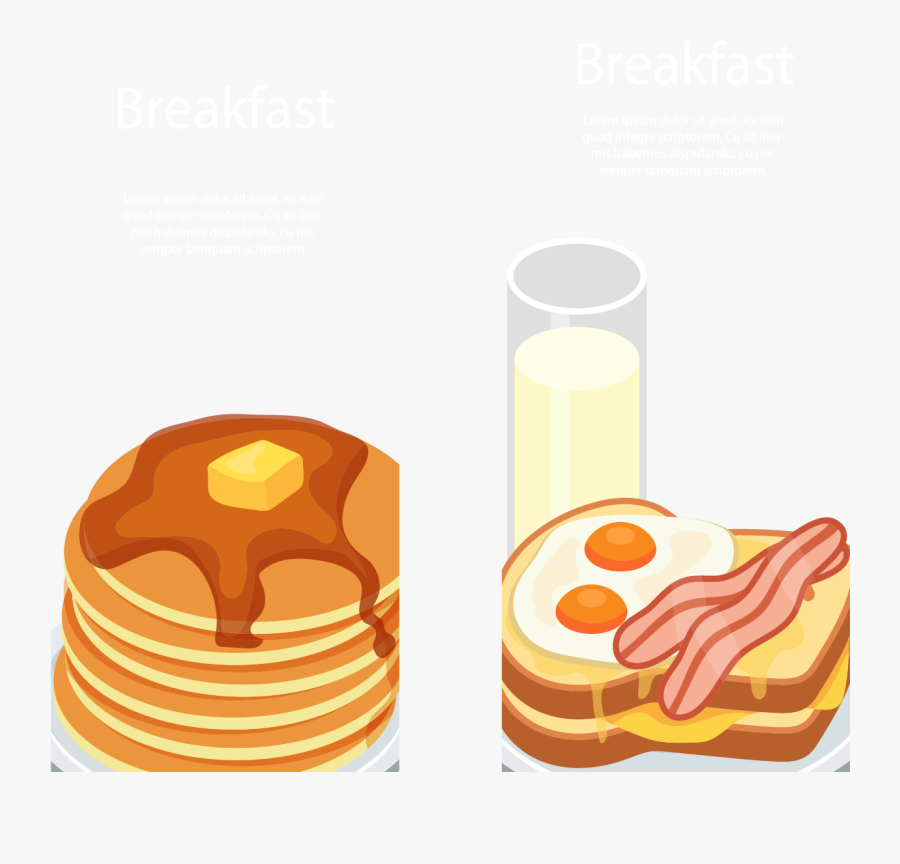 Healthy Vector Junk Food - Modelos De Banners Para Desayuno, Transparent Clipart